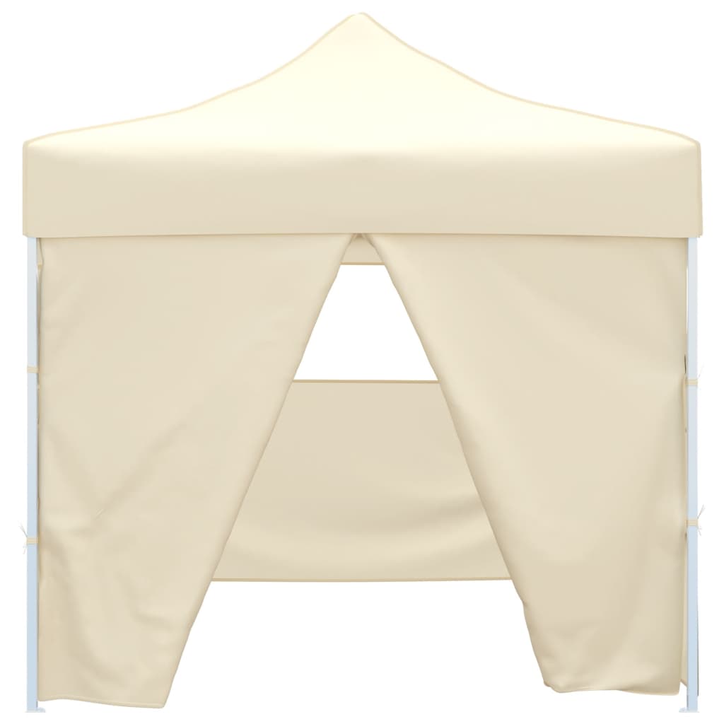 Tente pliante 4 parois 3 x 3 m blanc crème