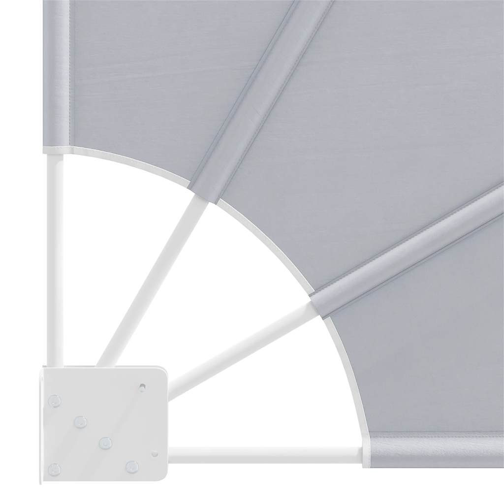Faltbarer Balkonfächer Grau 210×210 cm