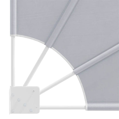 Faltbarer Balkonfächer Grau 210×210 cm