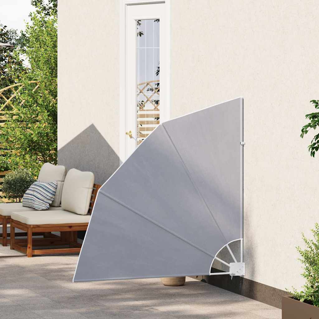 Faltbarer Balkonfächer Grau 140×140 cm