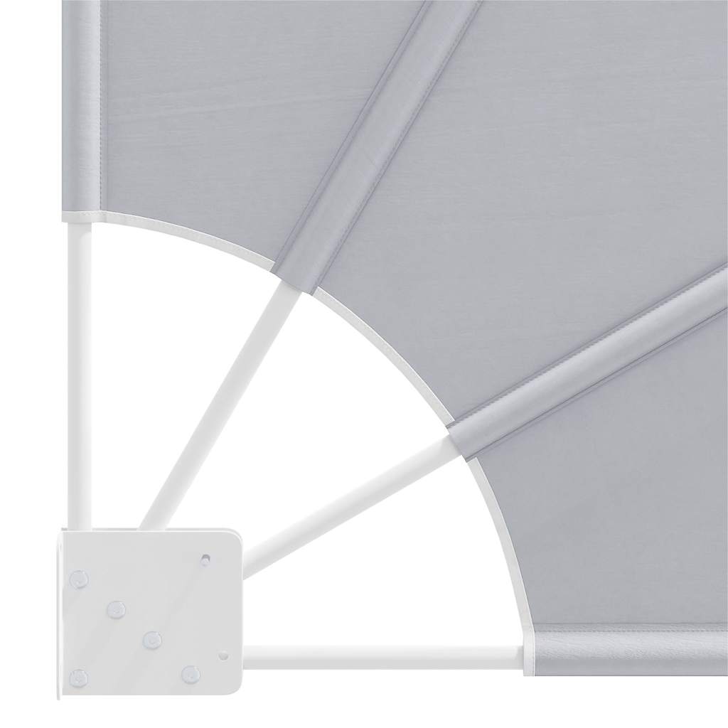 Faltbarer Balkonfächer Grau 140×140 cm