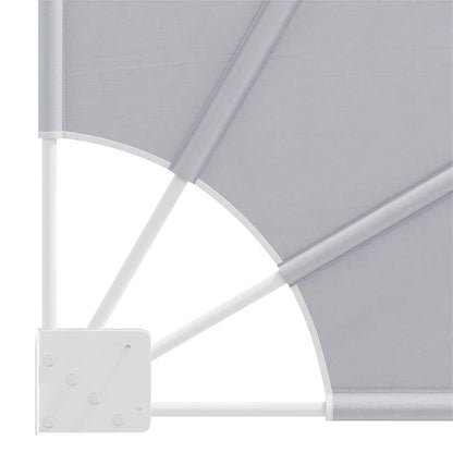 Faltbarer Balkonfächer Grau 140×140 cm