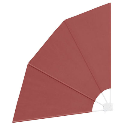 Faltbarer Balkonfächer Terracotta-Rot 140×140 cm