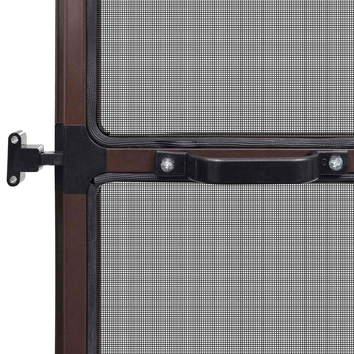 Schwenk-Insektenscreen Braun und Schwarz 120 x 240 cm