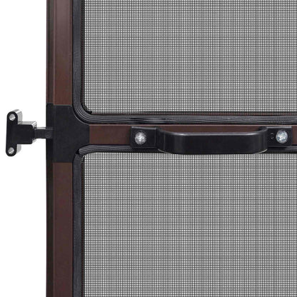 Schwenk-Insektenscreen Braun und Schwarz 120 x 240 cm