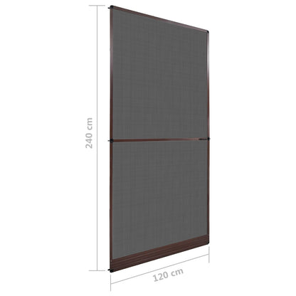 Schwenk-Insektenscreen Braun und Schwarz 120 x 240 cm