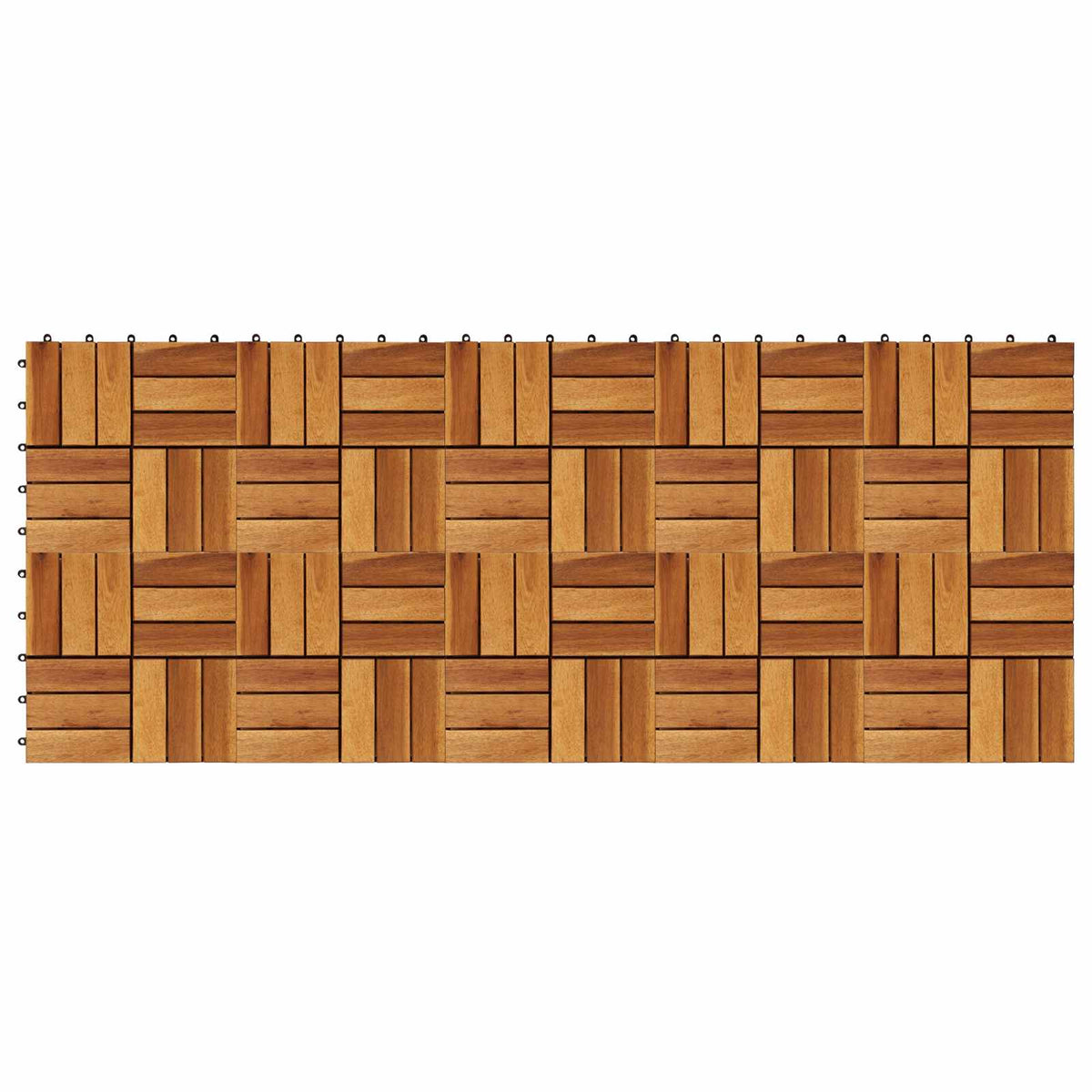 Terrassenfliese 10 Stk. Braun 30 x 30 cm Akazien-Hartholz