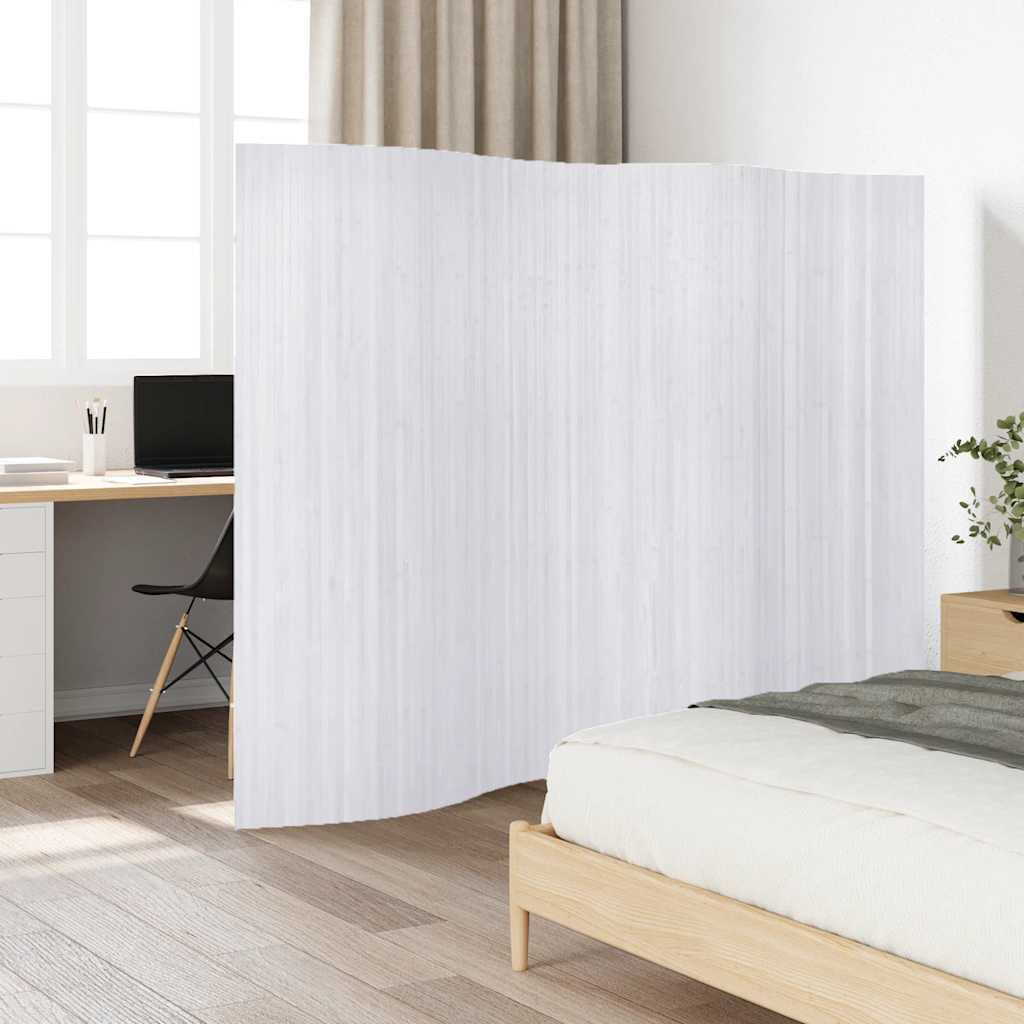 Raumteiler Bambus Weiß Breite 250 cm Höhe 165 cm