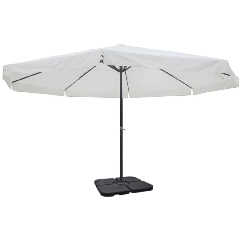 Sonnenschirm Aluminium Tragbarer Sonnenschirmständer Weiß