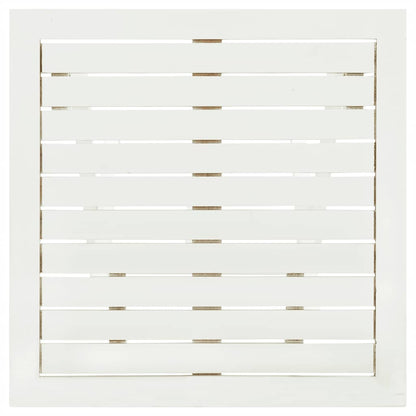 Bistrotisch Weiß 46x46x47 cm Massivholz Akazie