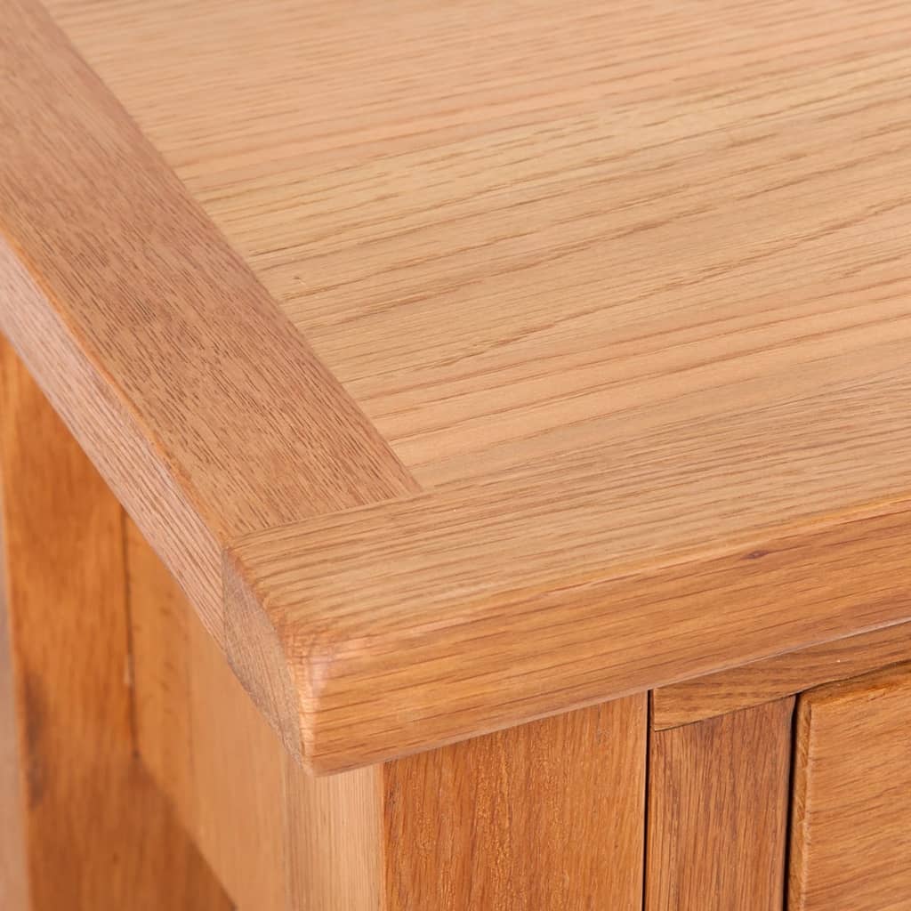 Konsolentisch mit 2 Schubladen 83x30x73 cm Massivholz Eiche