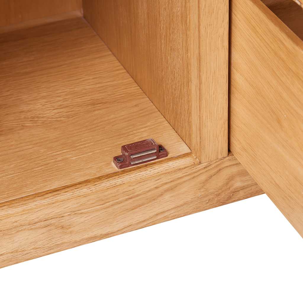 Sideboard mit 3 Schubladen 110x33,5x70 cm Massivholz Eiche