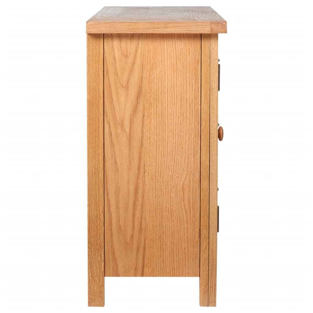 Sideboard mit 3 Schubladen 110x33,5x70 cm Massivholz Eiche