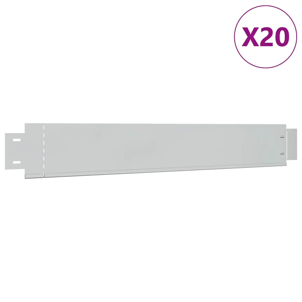 Flexible Rasenkante 10-er Set Verzinkter Stahl 100x14 cm