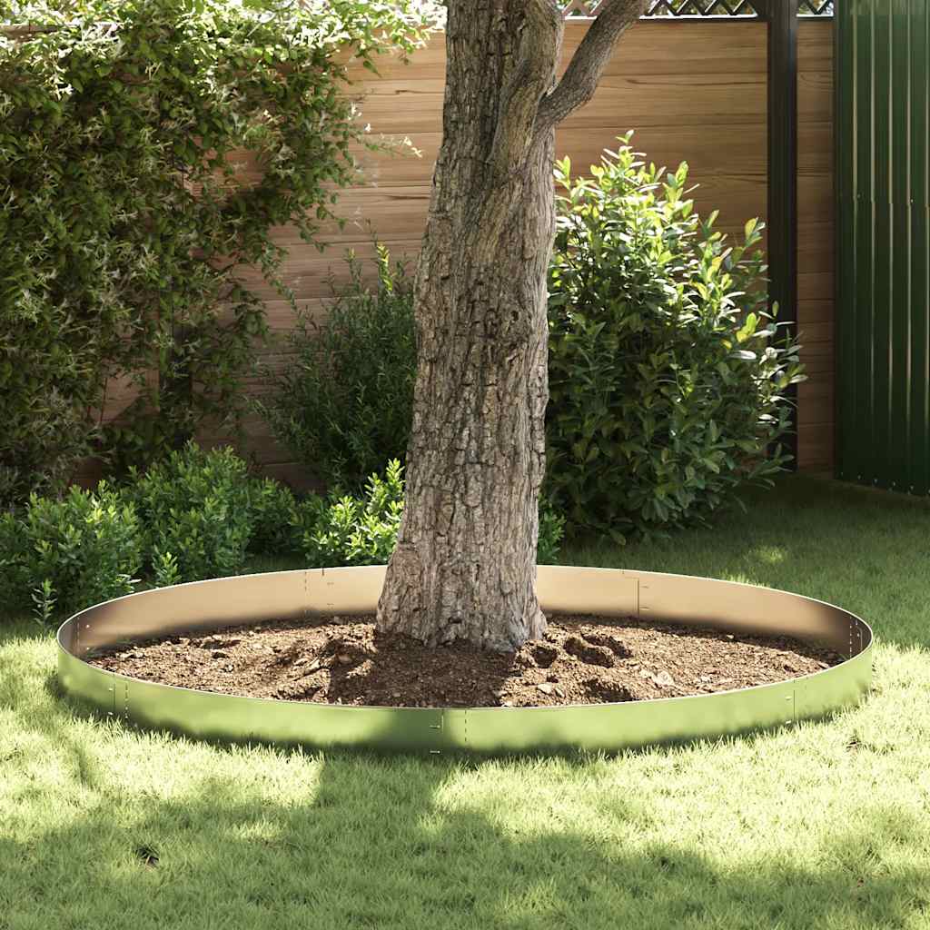 Flexible Rasenkante 10-er Set Verzinkter Stahl 100x14 cm