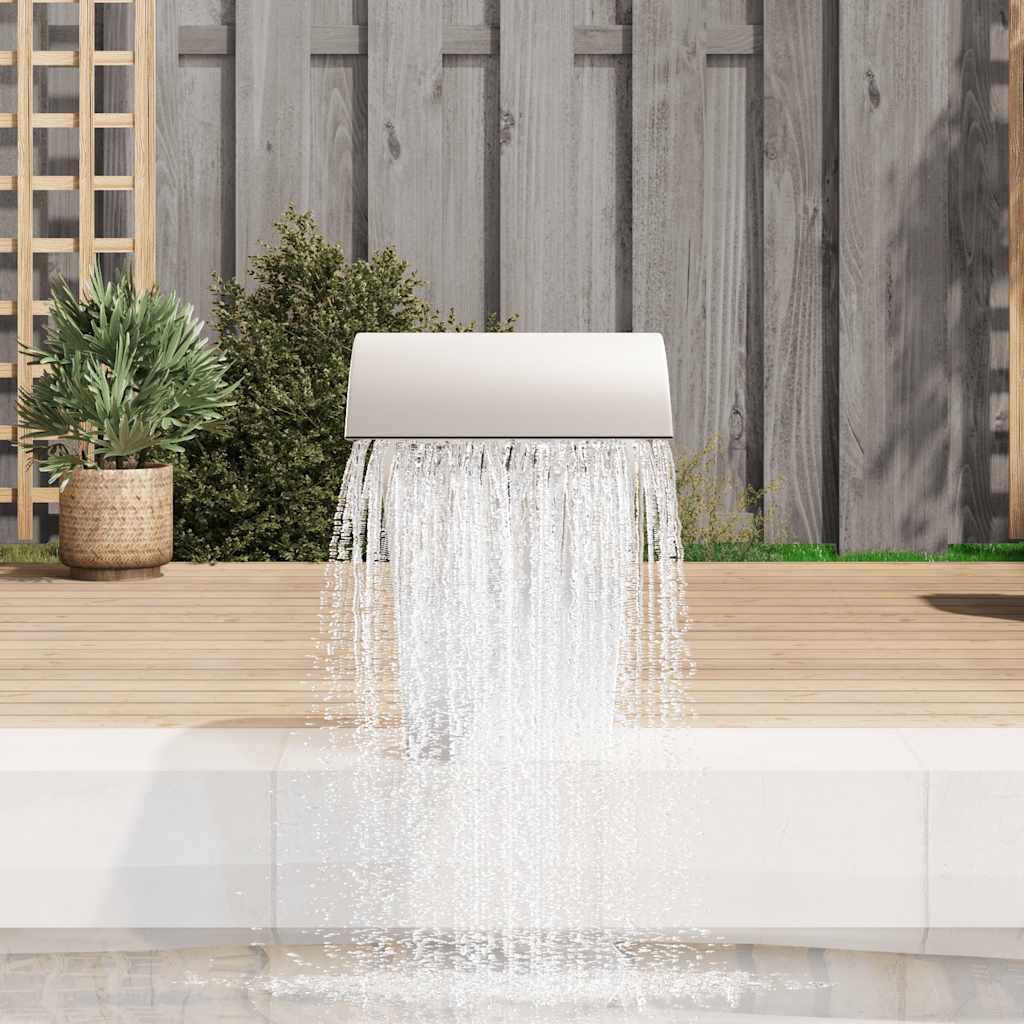 Garten-Wasserfall Pool-Fontäne Edelstahl 45x30x60 cm