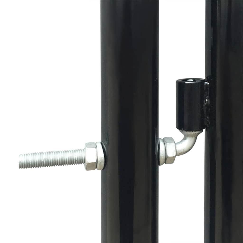 Schwarzes Einzeltor für Zäune 300 x 150 cm