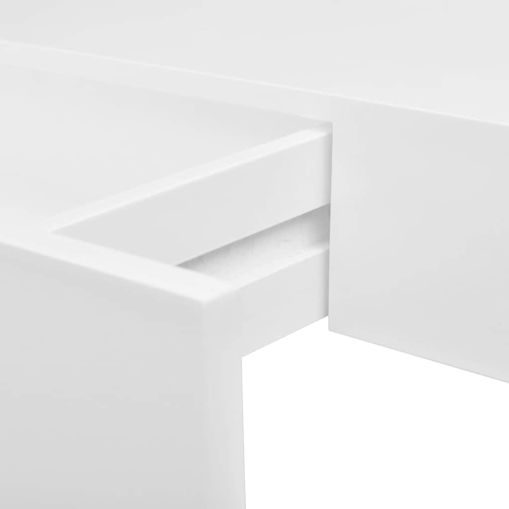 Wandregal mit Schublade MDF Weiß