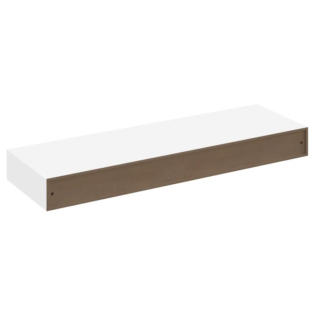 Wandregal mit Schublade MDF Weiß
