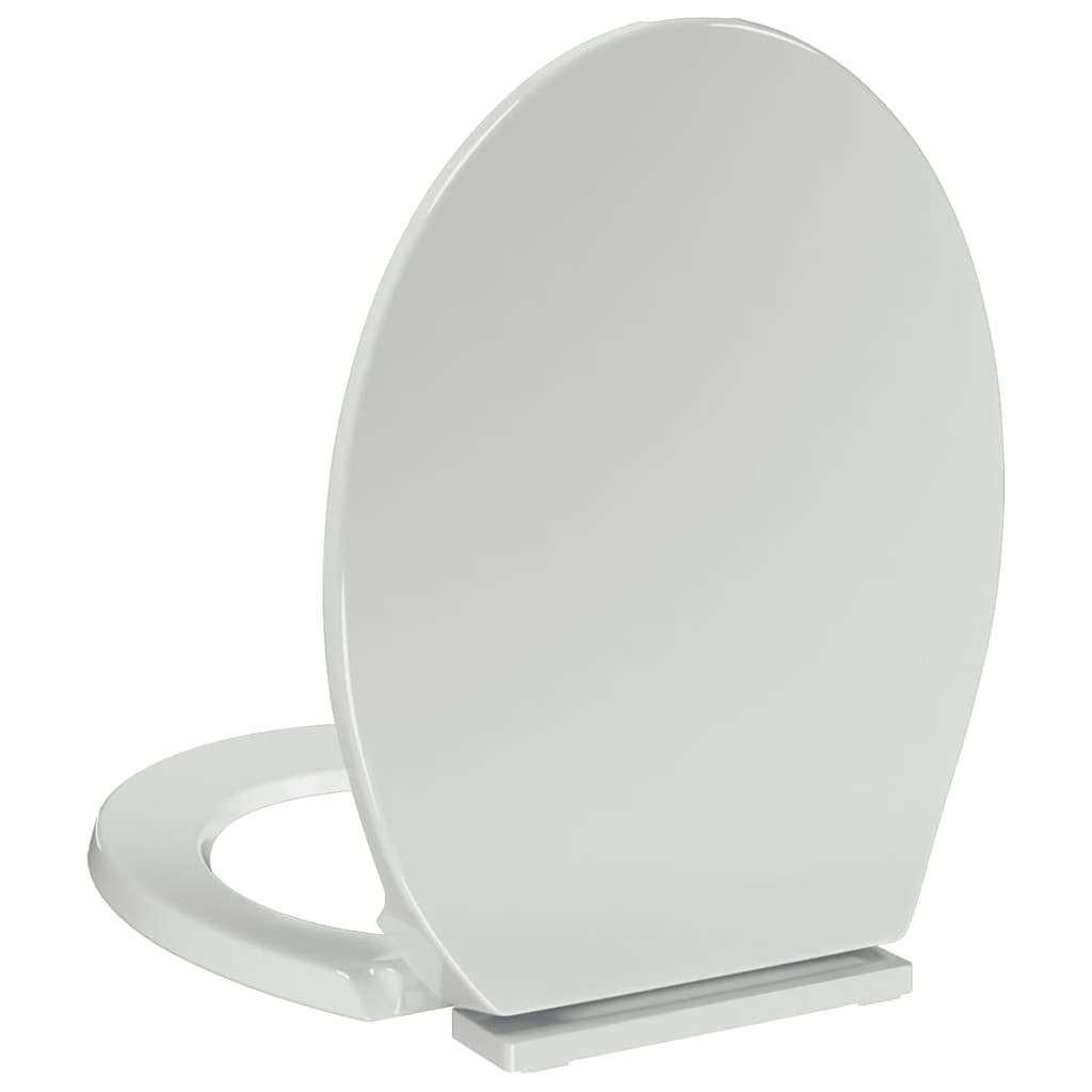 Toilettensitz mit Absenkautomatik Weiß Oval