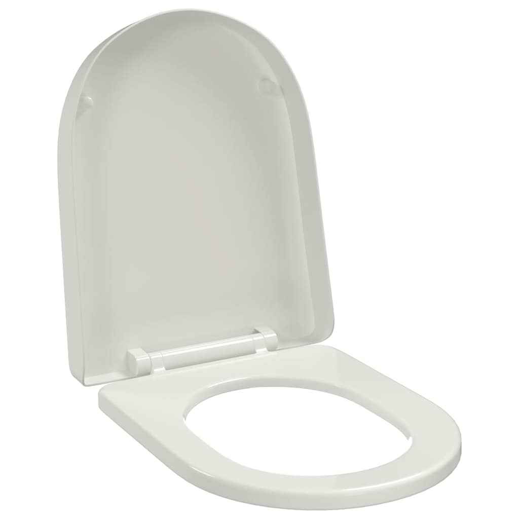 Toilettensitz mit Absenkautomatik Weiß Quadratisch