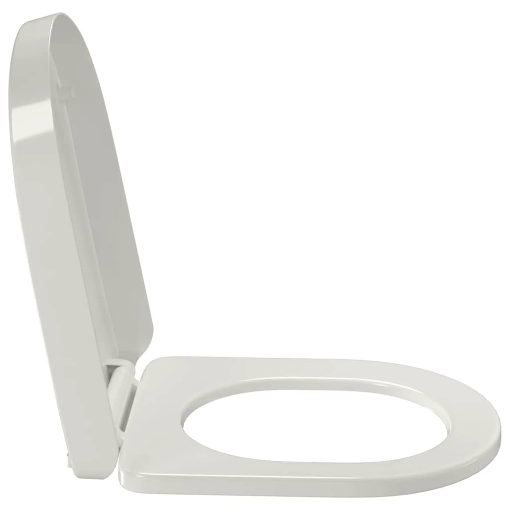 Toilettensitz mit Absenkautomatik Weiß Quadratisch
