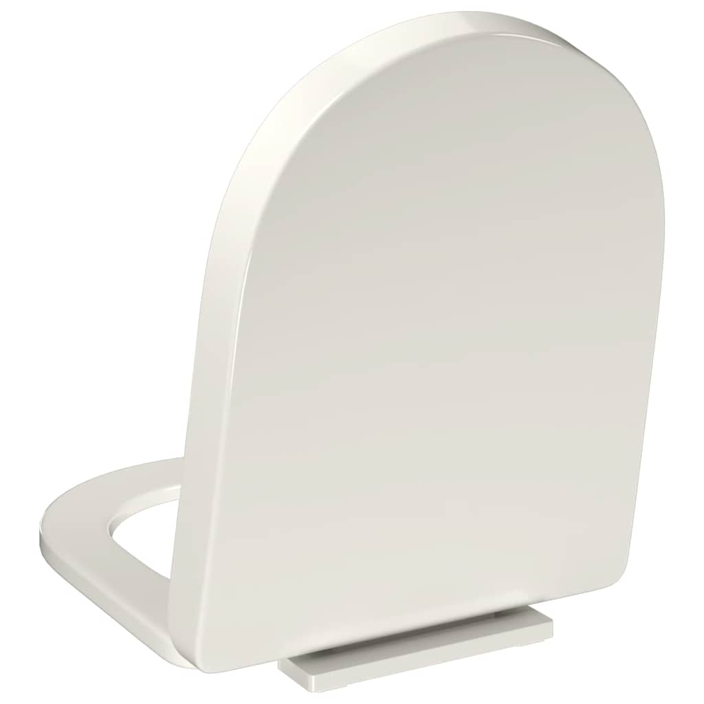 Toilettensitz mit Absenkautomatik Weiß Quadratisch