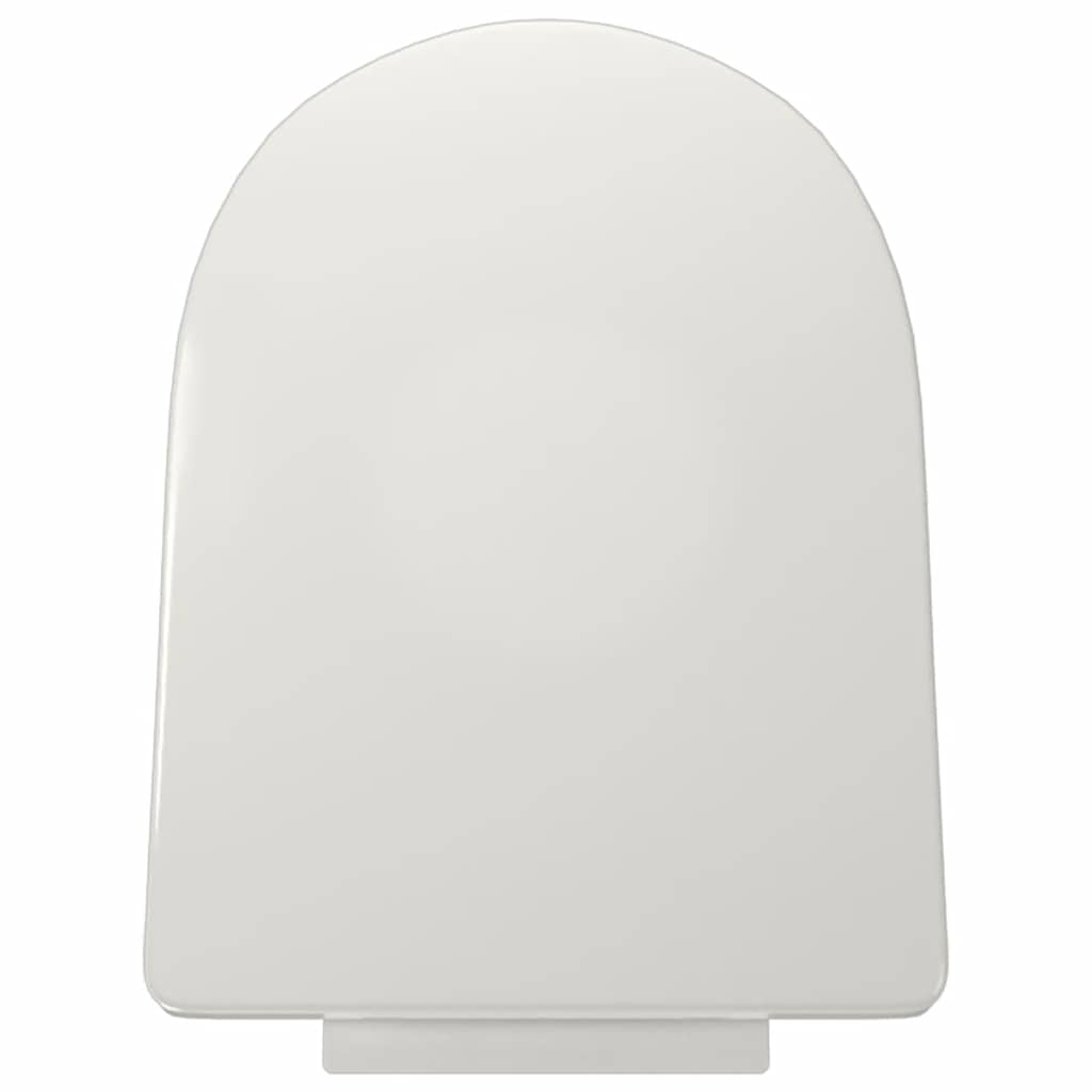 Toilettensitz mit Absenkautomatik Weiß Quadratisch