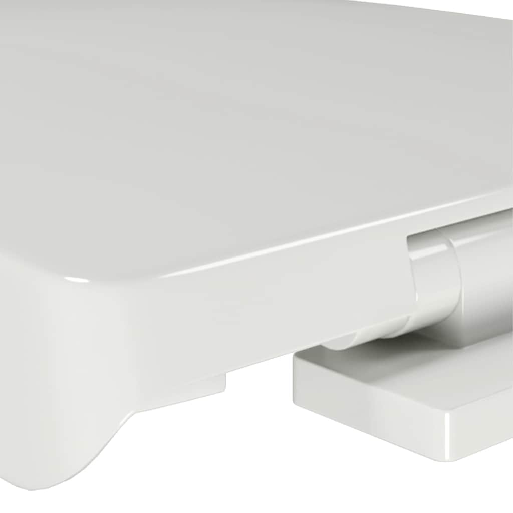Toilettensitz mit Absenkautomatik Weiß Quadratisch
