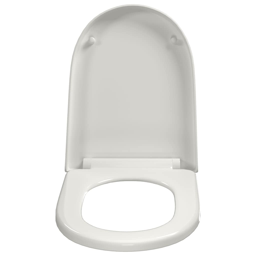 Toilettensitz mit Absenkautomatik und Quick-Release Weiß Eckig