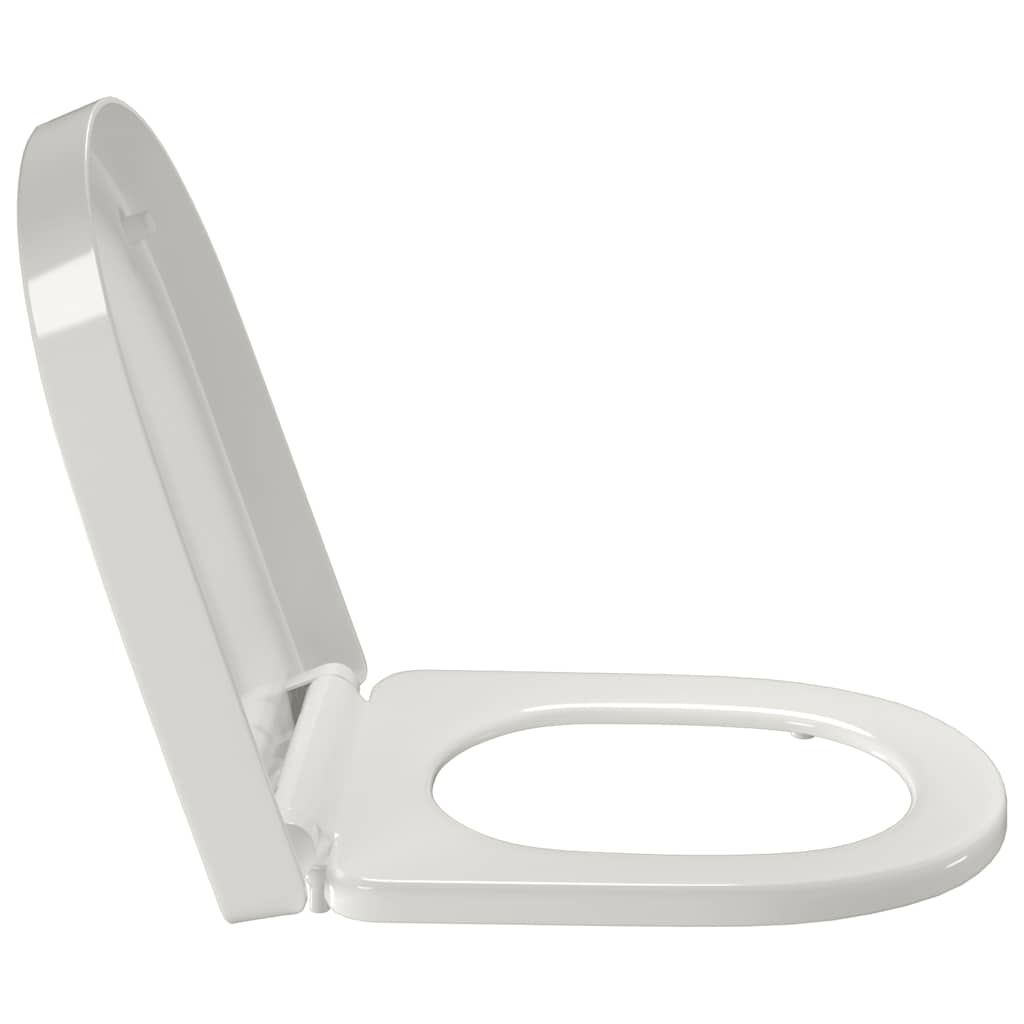 Toilettensitz mit Absenkautomatik und Quick-Release Weiß Eckig