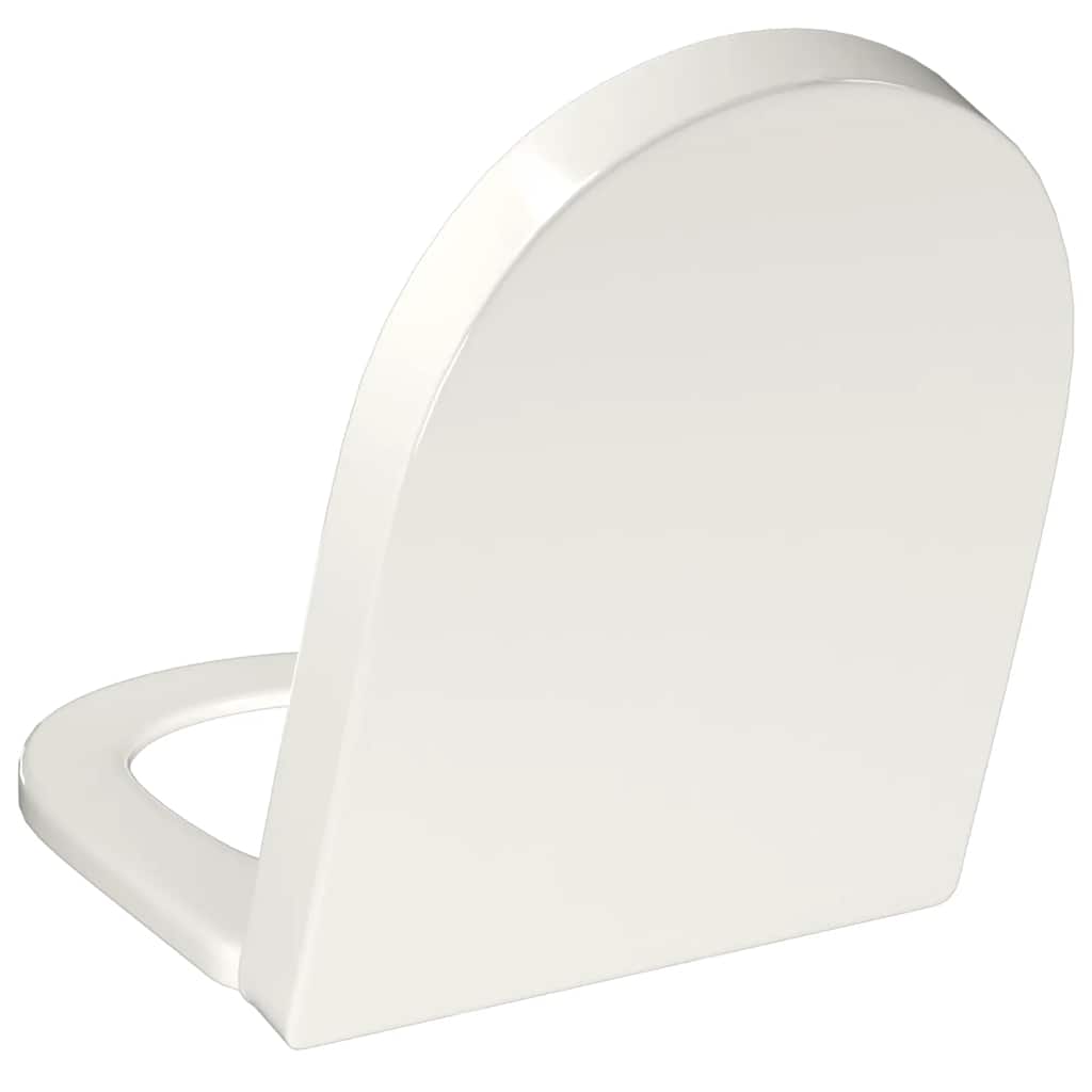 Toilettensitz mit Absenkautomatik und Quick-Release Weiß Eckig