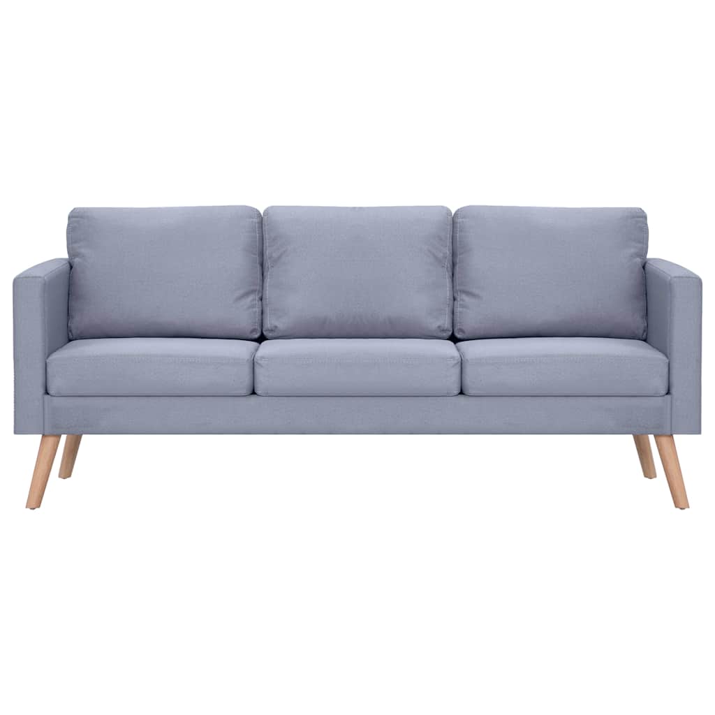 Sofa 3-Sitzer Stoff Hellgrau