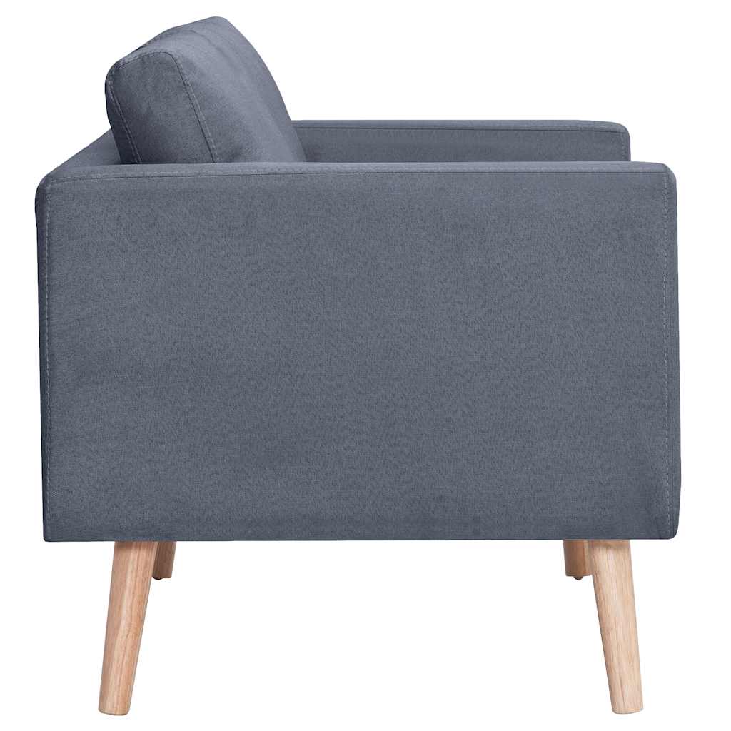 Sofa 3-Sitzer Stoff Dunkelgrau