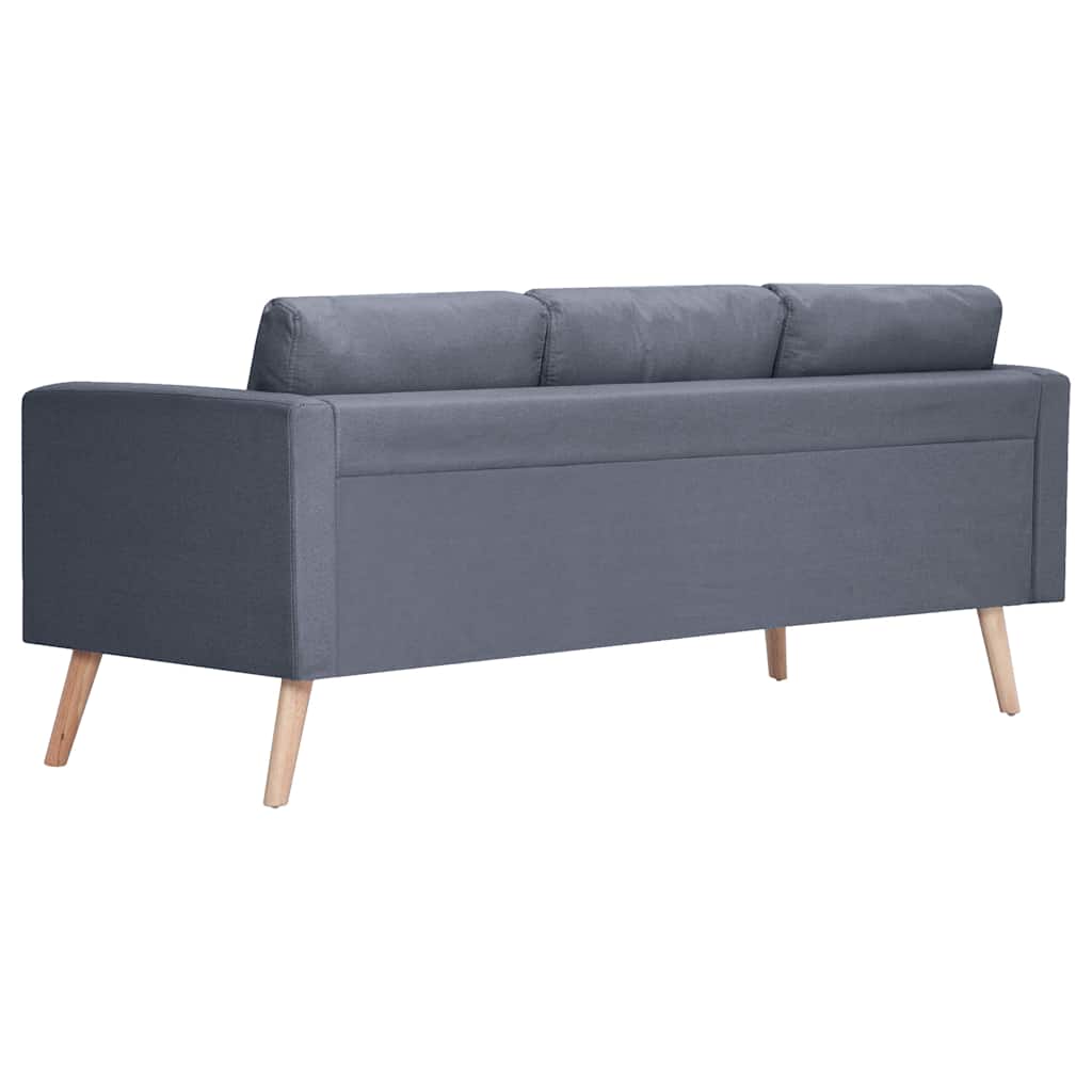 Sofa 3-Sitzer Stoff Dunkelgrau
