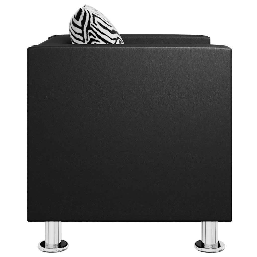 Sessel Schwarz Kunstleder
