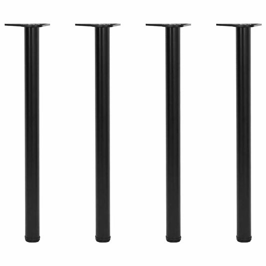 4 höhenverstellbare Tischbeine Schwarz 870 mm