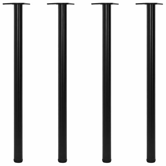 4x höhenverstellbares Tischbein Schwarz 1100 mm
