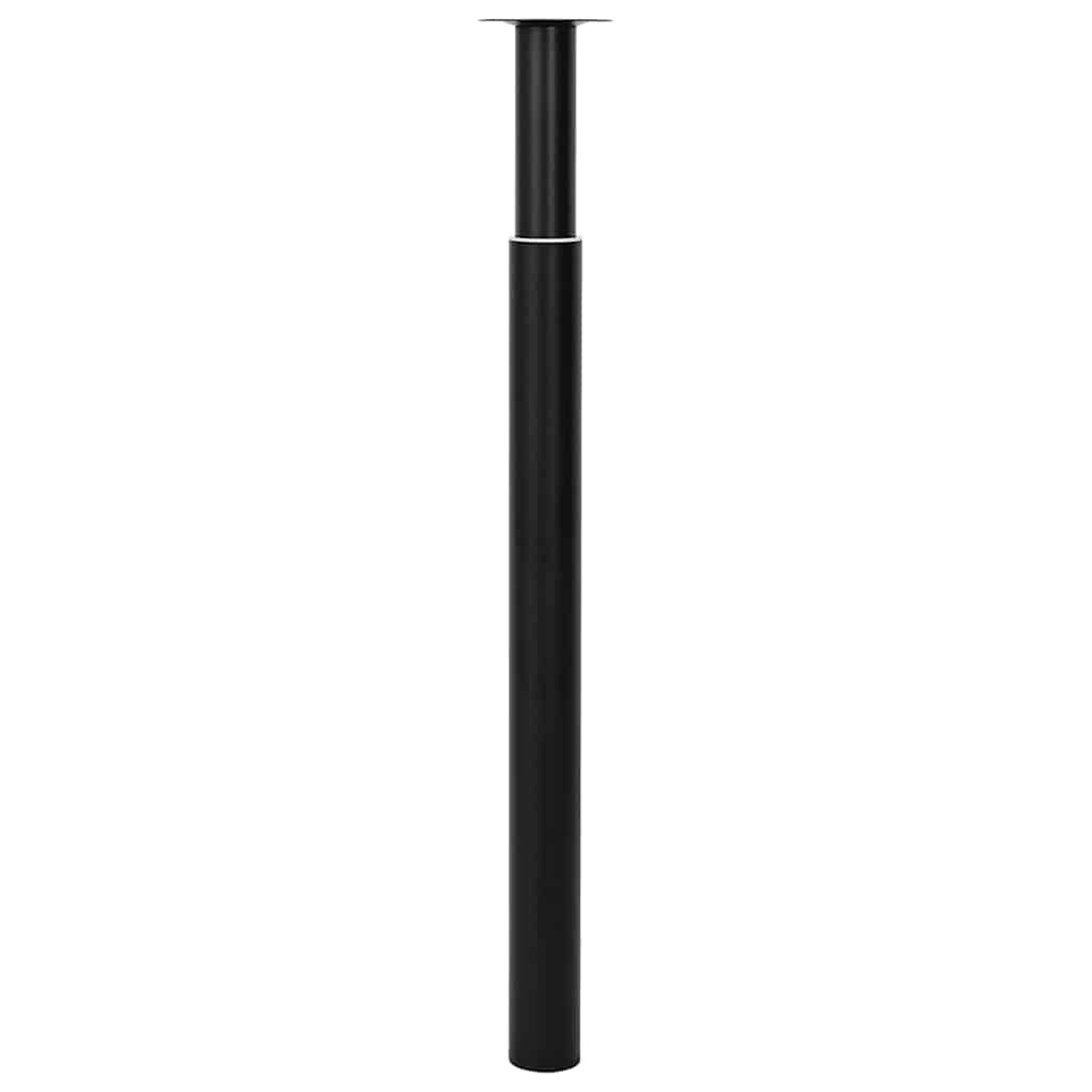 2 x Teleskopfuß Tischfuß Stützfuß Tischbein Schwarz 710 mm-1100 mm