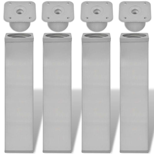 Sofabeine 4 pcs Silber 38 x 38 x 180 mm Eisen