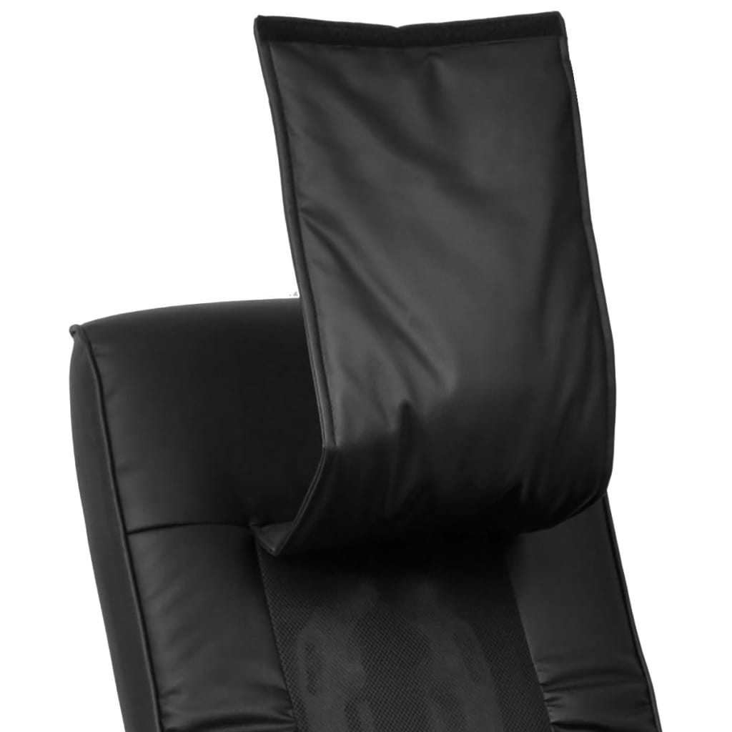 Shiatsu-Massagesessel Schwarz Kunstleder
