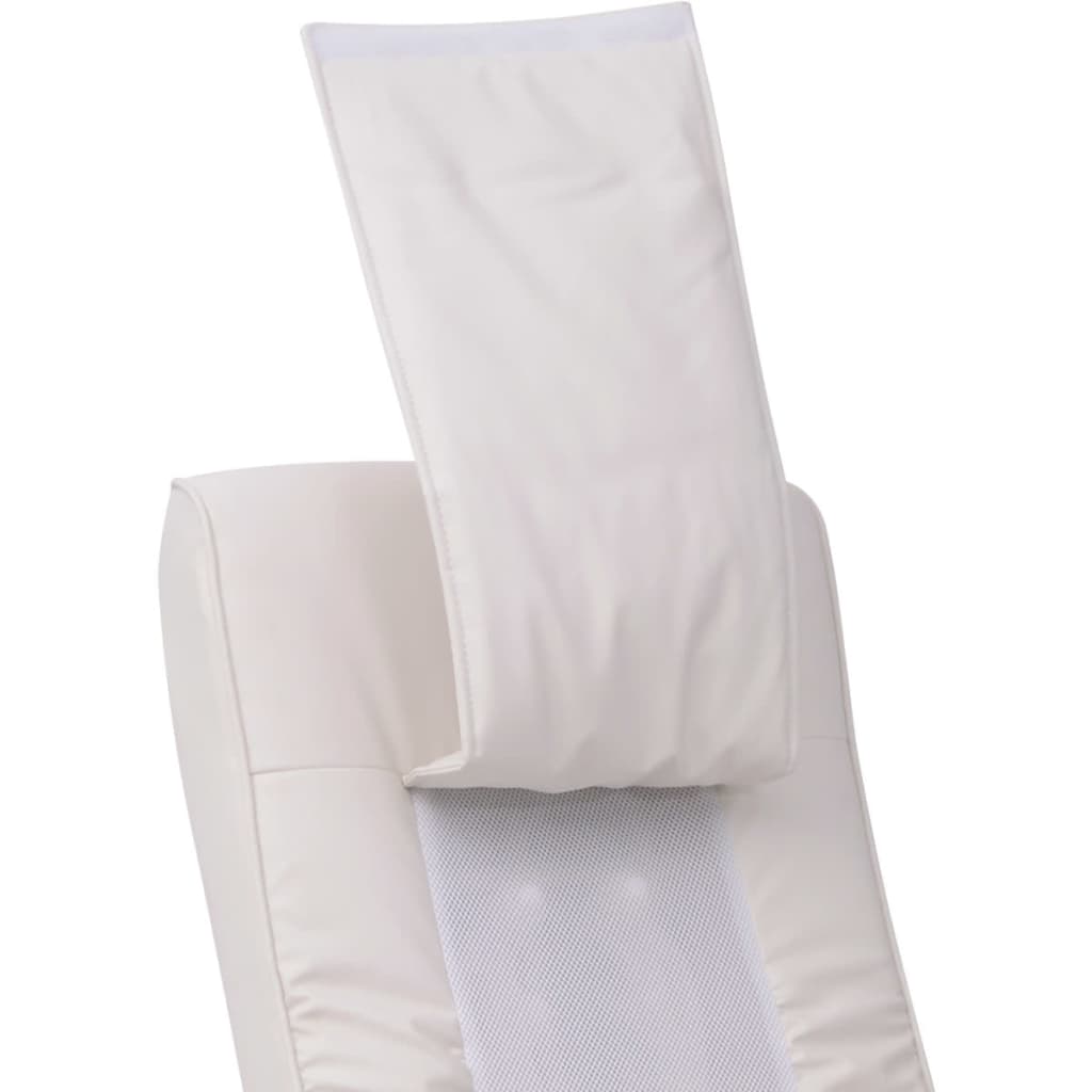 Shiatsu-Massagesessel Weiß Kunstleder