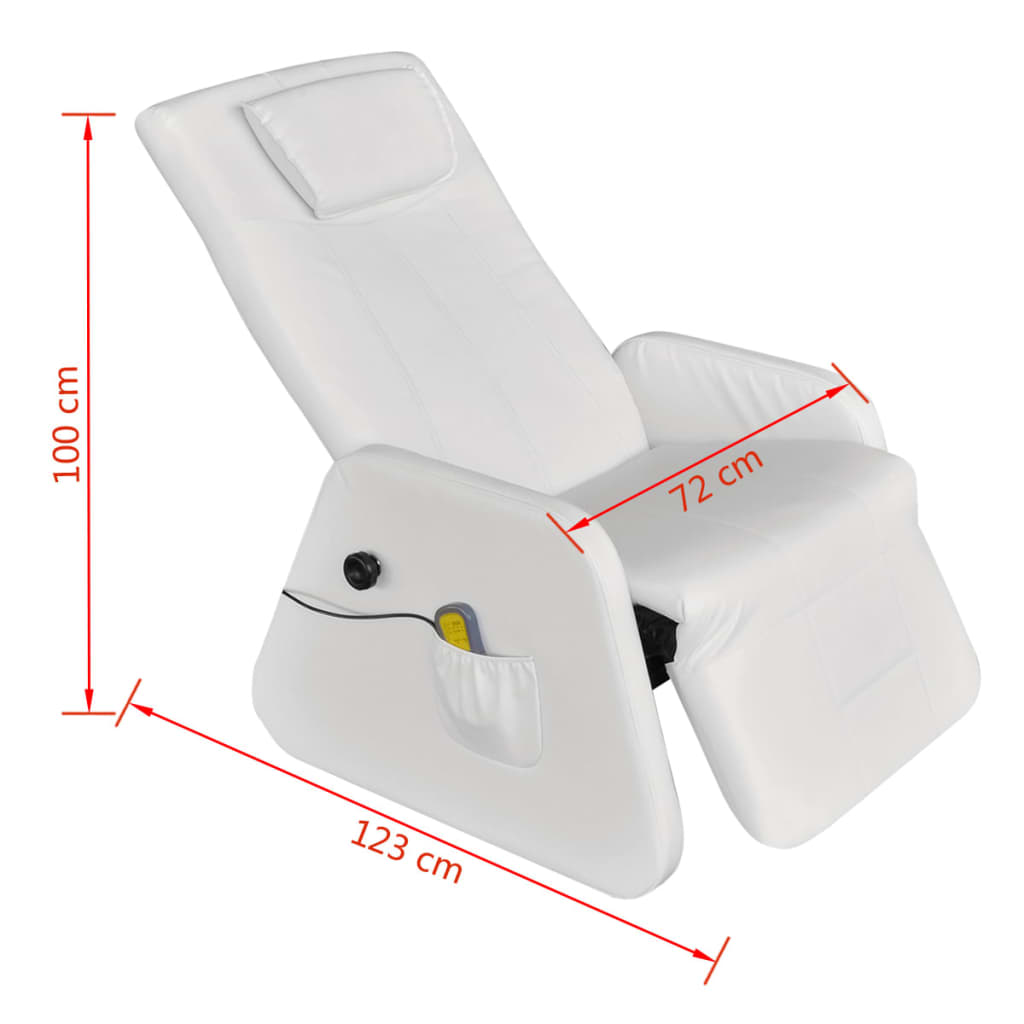 Massagesessel Weiß Kunstleder