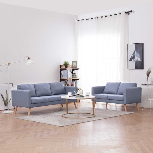 Ensemble de canapés 2 places et 3 places en tissu gris clair