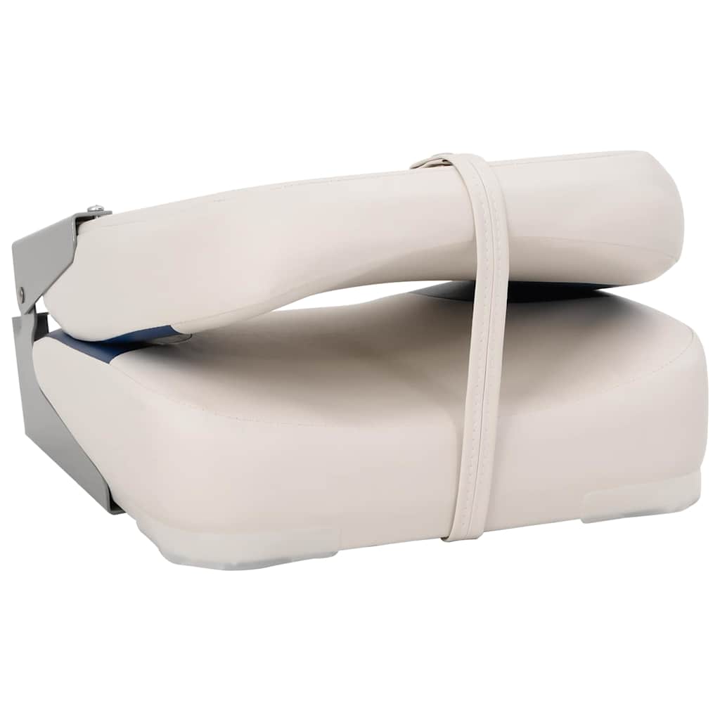 Klappbarer Bootssitz 1 Set mit Polster in Blau-Weiß
