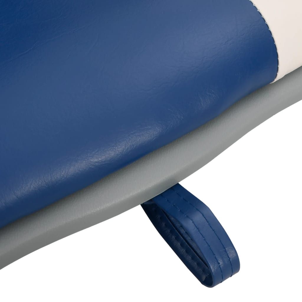 4-tlg. Bootssitz-Set Klappbar mit Polster in Blau-Weiß