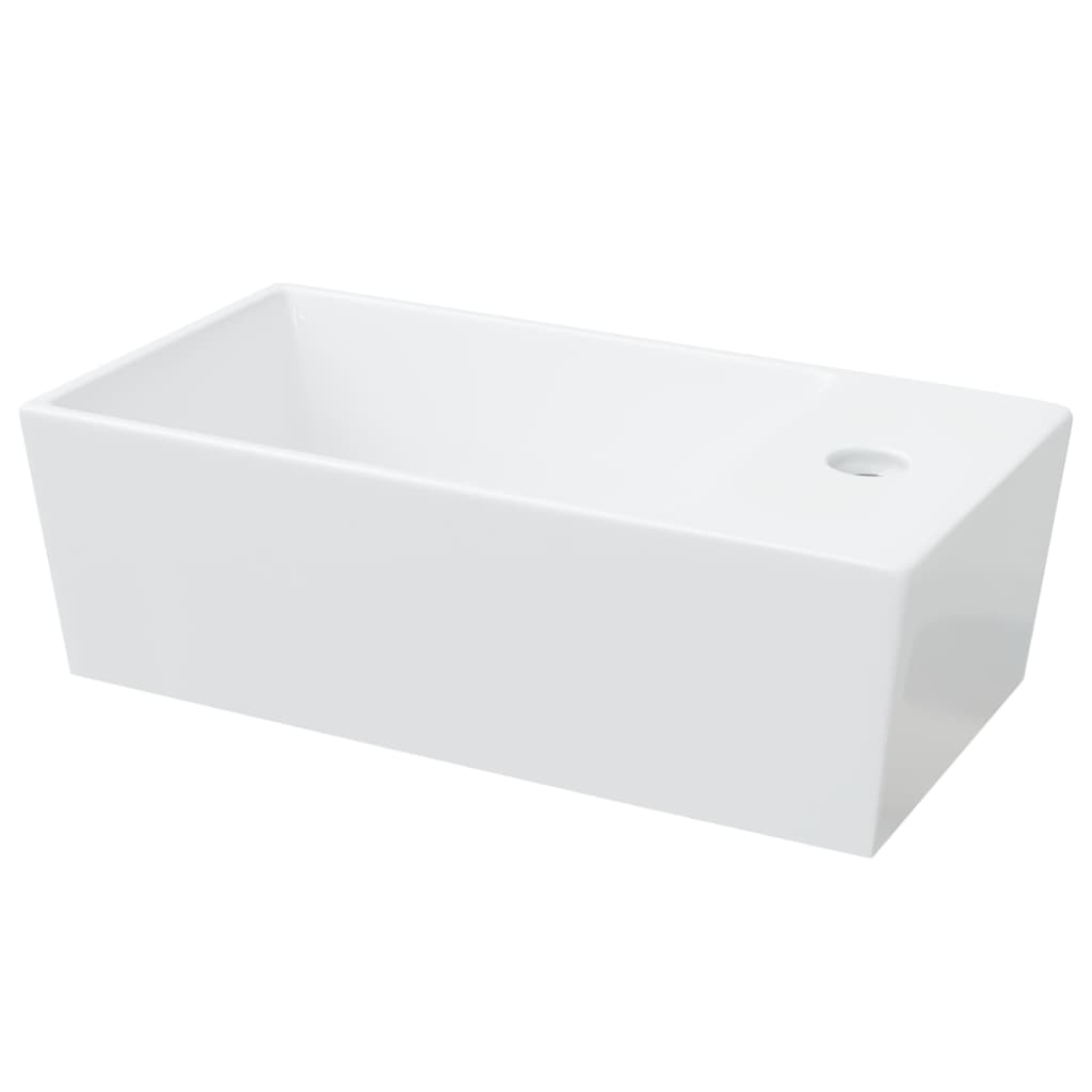 Waschbecken Weiß 48x25x15 cm Keramik