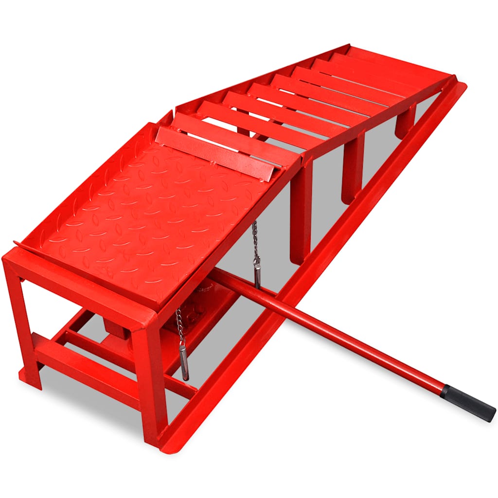 Auffahrrampen 2 Stk. Rot Stahl