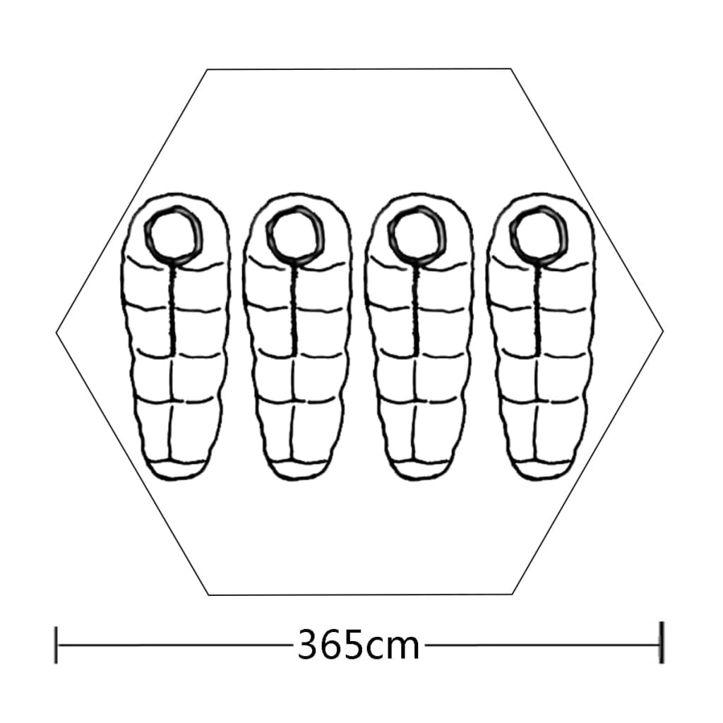 4-Personen-Zelt Blau