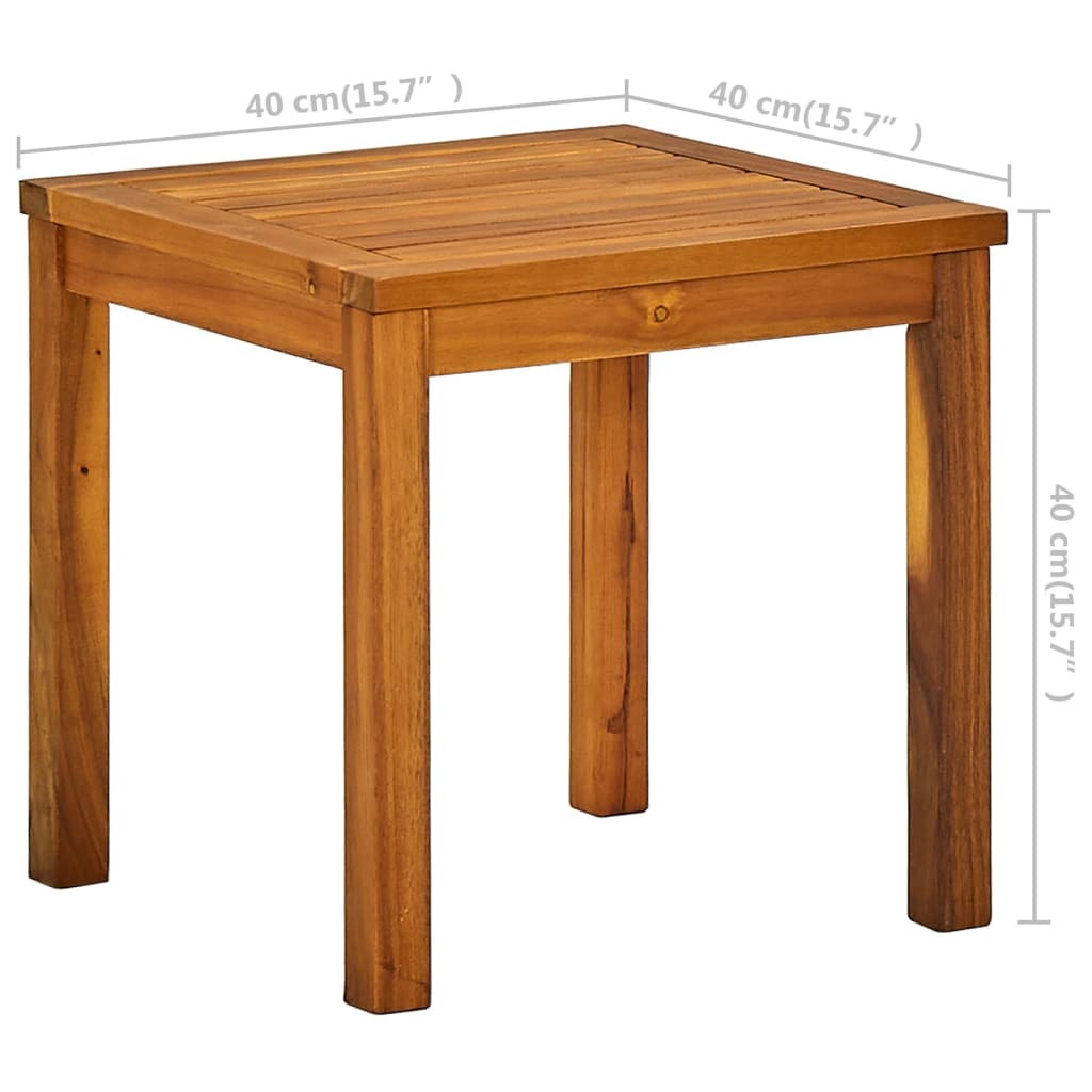 Bain de soleil avec table en bois d'acacia massif et textilène